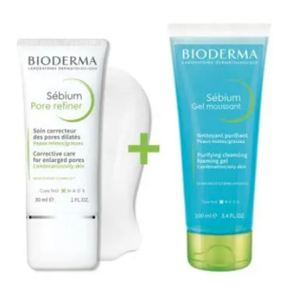 BIODERMA COFFRET SEBIUM PORE REFINER 40ML+SEBIUM GEL MOUSSANT 100 ML
