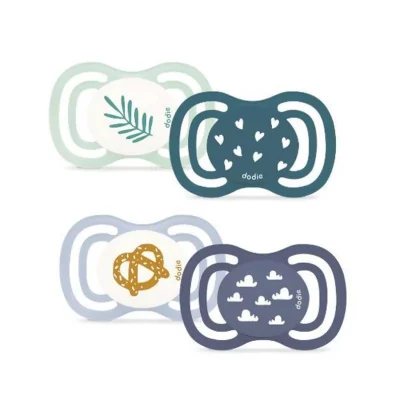 DODIE 2 SUCETTES ANATOMIQUE EXTRA FINE BLEU 6M+ F3