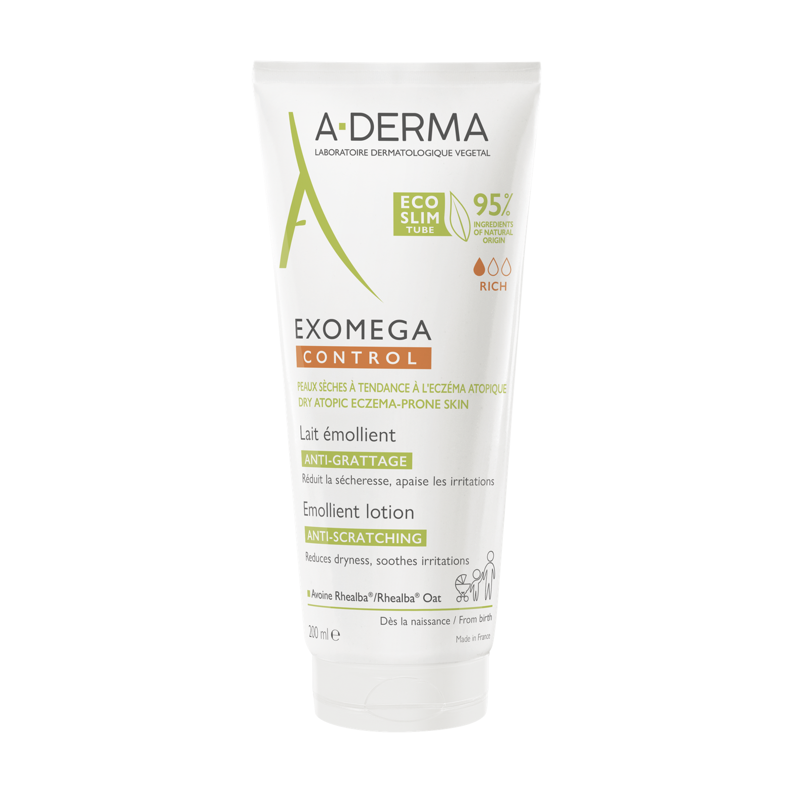 A-DERMA EXOMEGA CONTROL LAIT EMOLLIENT TUBE 200ML