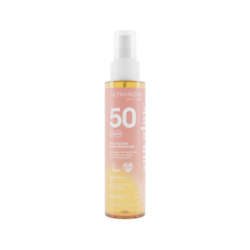 ALPHANOVA SUN GLOW HUILE SOLAIRE HAUTE PROTECTION SPF50 125ML