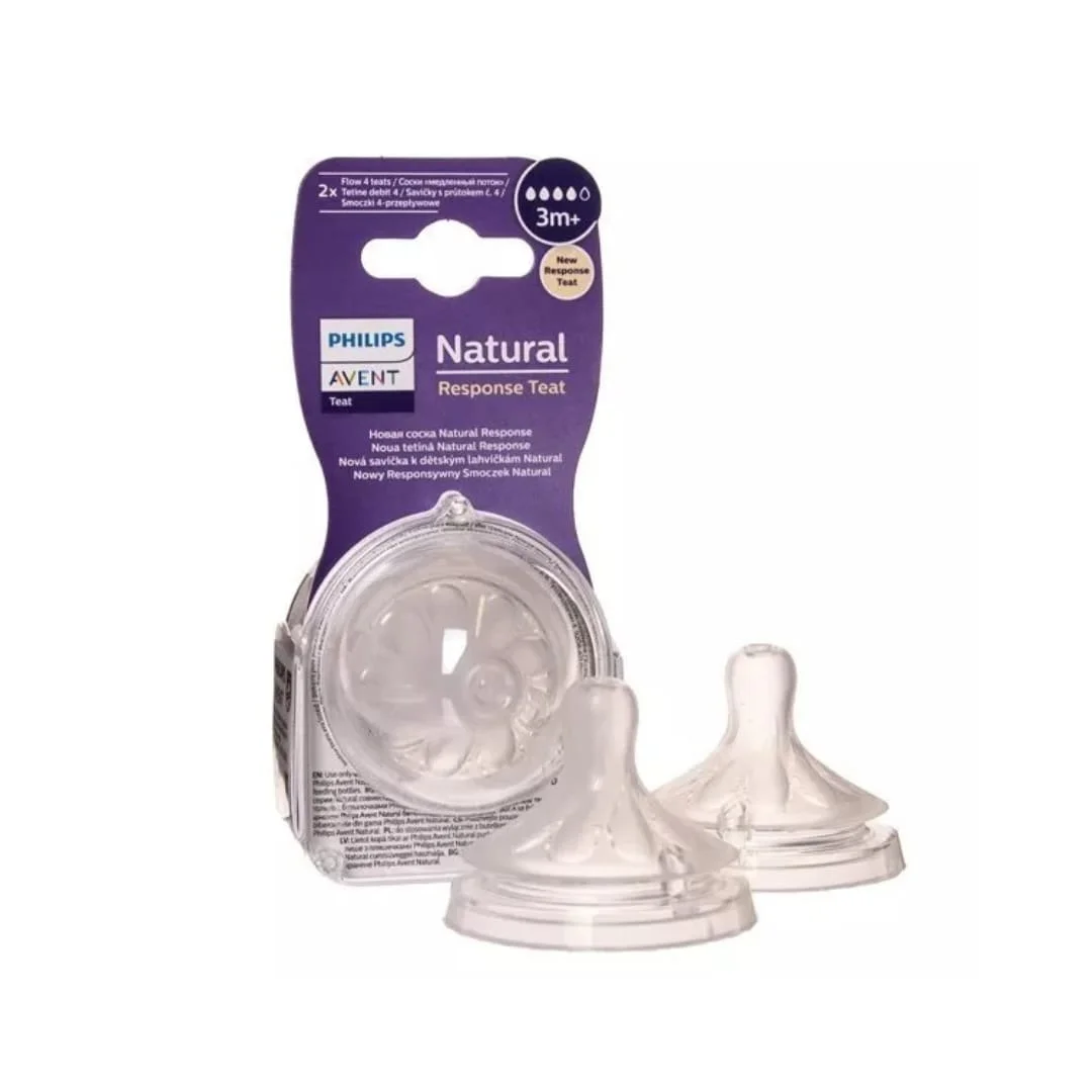 AVENT NATURAL 2 TETINES 3M+ FLOW 4 TEATS SCY964/02