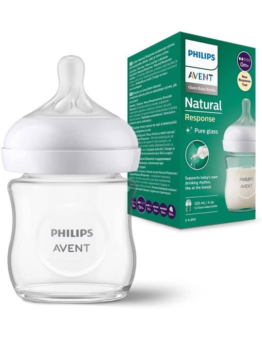 AVENT BIBERON NATURAL REPONSE EN VERRE 0M+ 125ML SCY930/01
