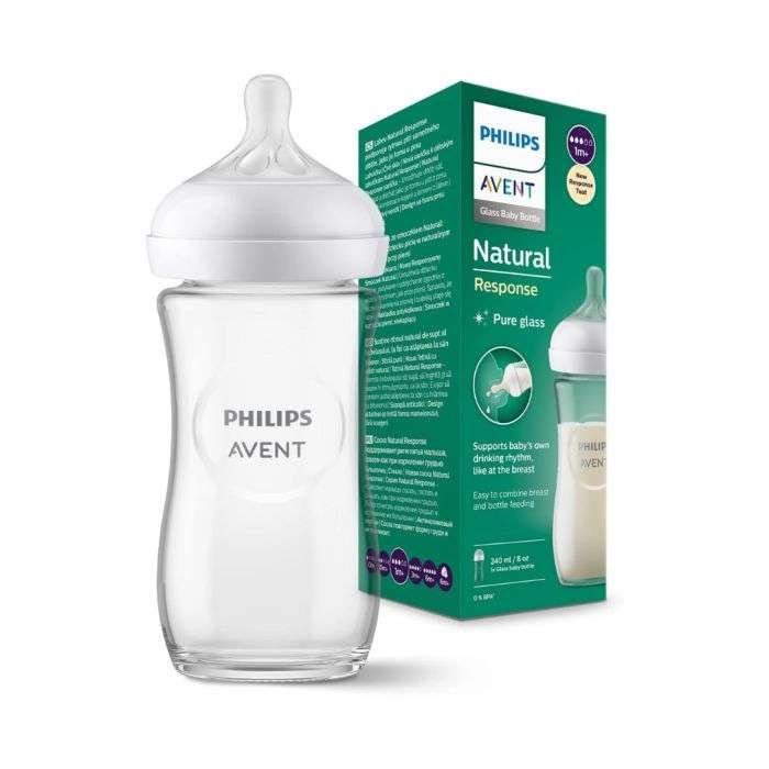 AVENT BIBERON NATURAL RESPONSE EN VERRE 1M+ 240ML SCY933/01