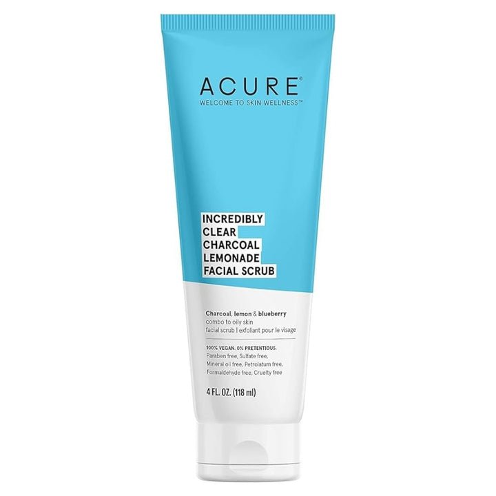 ACURE INCREDIBLY CLEAR CHARCOAL LEMONADE FACIAL SCRUB 118ML