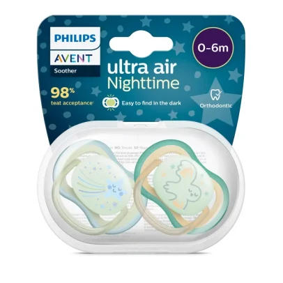 AVENT 2 SUCETTES ULTRA AIR GIRL 0-6M SCF376/19