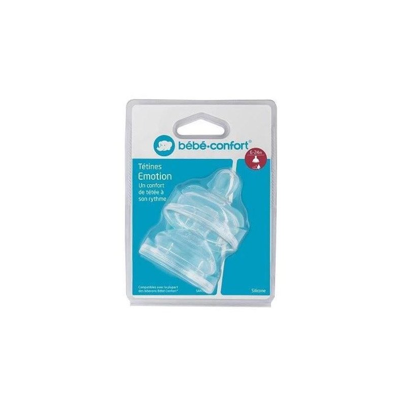 BEBE CONFORT 2 TETINES EMOTION 6-24M 3 VITESSES REF 3102209000