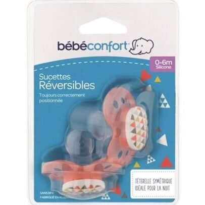 BEBE CONFORT 2 SUCETTES REVERSIBLE ANIMALS ROSE 0-6M SILICONE REF 3104202040