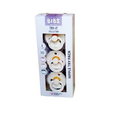 BIBS COLOUR 3 SUCETTES TRY IT PACK IVORY TAILLE 1 REF 81340