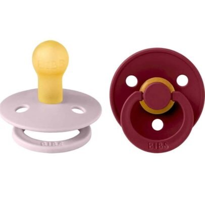 BIBS COLOUR 2 SUCETTES CLOUD PINK PLUM/ELDERBERRY TAILLE 2 REF 120294