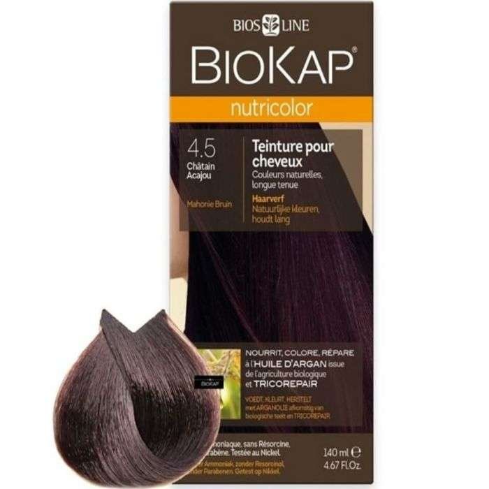 BIOKAP NUTRICOLOR 4.5 CHATAIN ACAJOU NEW