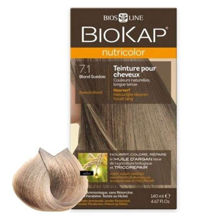 BIOKAP NUTRICOLOR 7.1 BLOND SUEDOIS NEW