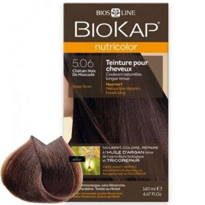 BIOKAP NUTRICOLOR 5.06 CHATAIN NOIX DE MUSCADE NEW
