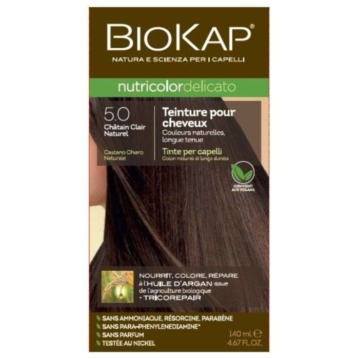 BIOKAP NUTRICOLOR DELICATO RAPID 5.0 CHATAIN CLAIR NATUREL