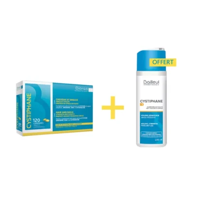 BIORGA COFFRET CYSTIPHANE 120 CP + CYSTIPHANE SHAMPOINGANTI CHUTE 200ML OFFERT