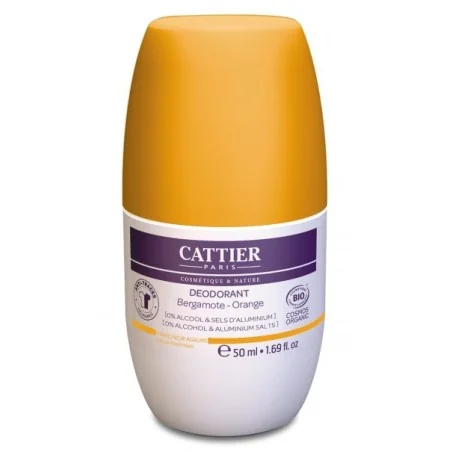 CATTIER DEODORANT ROLL ON FRAICHEUR AGRUME BIO 50ML