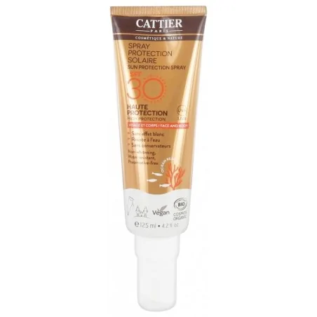 CATTIER SPRAY PROTECTION SOLAIRE VISAGE & CORPS SPF30 125ML