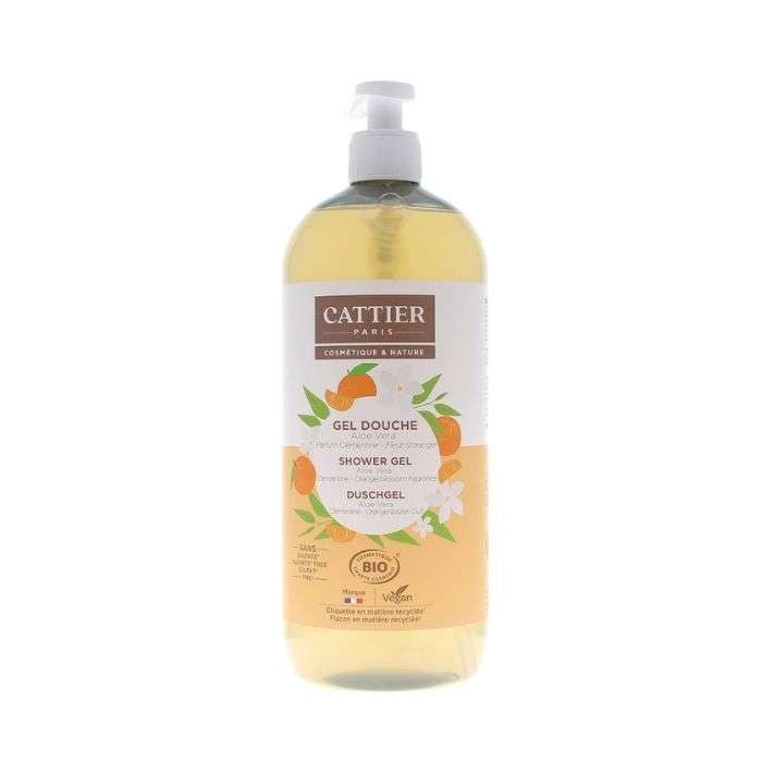 CATTIER GEL DOUCHE ALOE VERA PARFUM CLEMENTINE FLEUR D’ORANGER 1L
