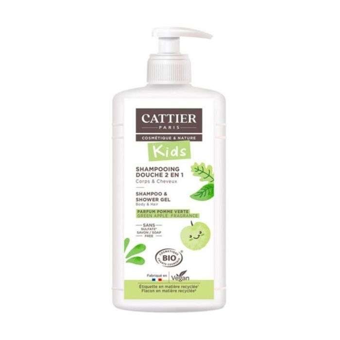 CATTIER KIDS SHAMPOOING DOUCHE 2EN1 PARFUM POMME VERTE 500ML