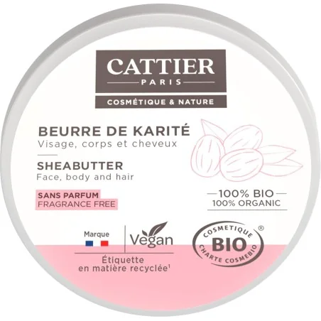CATTIER BEURRE DE KARITE NATURE 100G