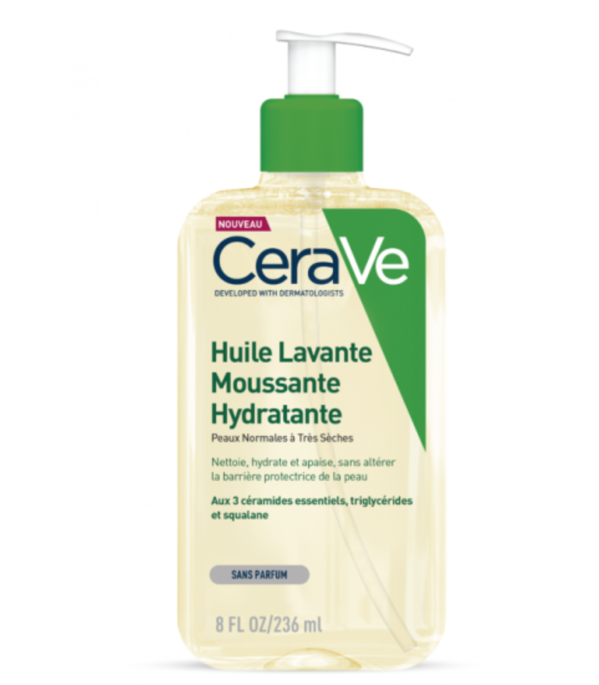CERAVE HUILE LAVANTE MOUSSANTE HYDRATANTE 236ML