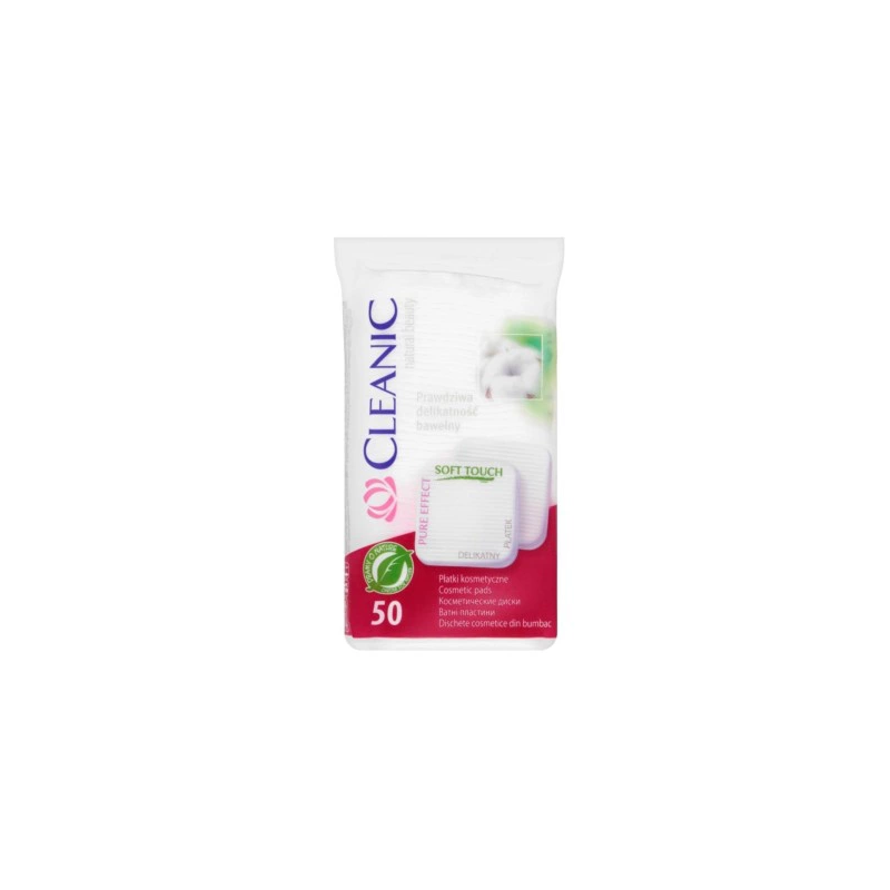 CLEANIC COSMETIC PADS (CARRE) 50U