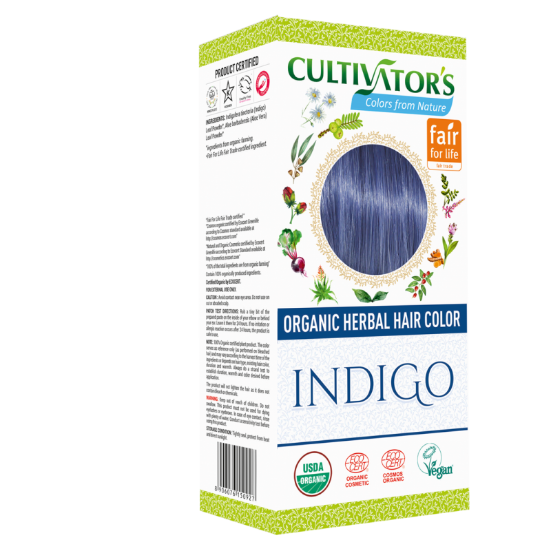 CULTIVATOR'S ORGANIC HERBAL HAIR COLOR INDIGO