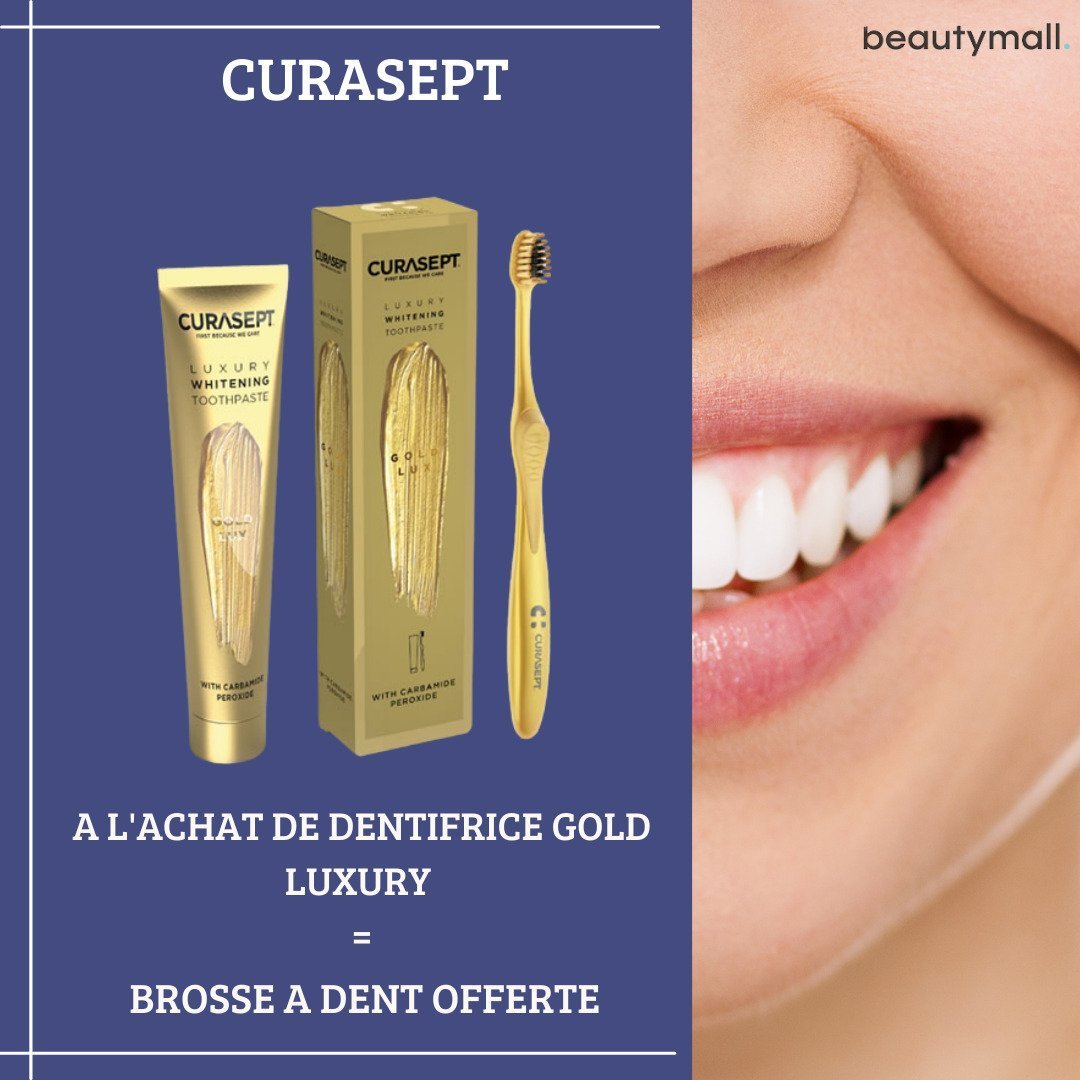 CURASEPT PACK DENTIFRICE GOLD LUXURY WHITENING 75ML +BAD CS-05716