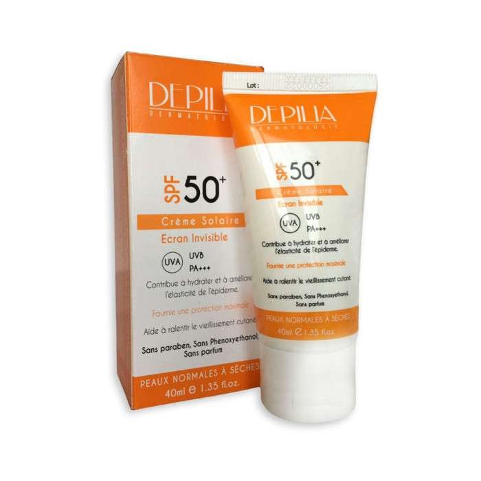 DEPILIA ECRAN CREME SOLAIRE INVISIBLE SPF50+ 50ML
