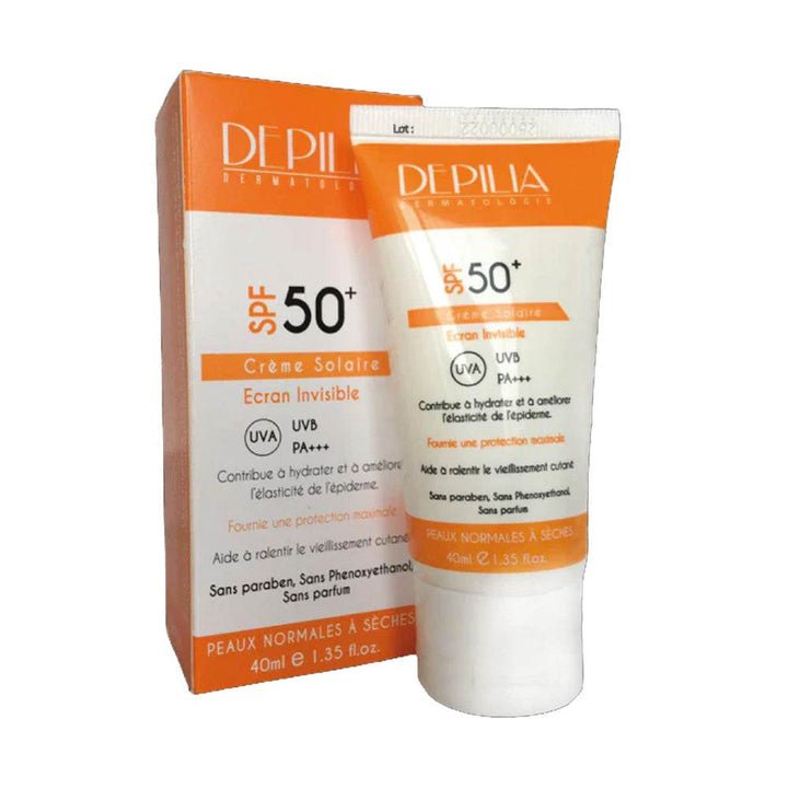 DEPILIA ECRAN FLUIDE SOLAIRE INVISIBLE SPF50+ 50ML