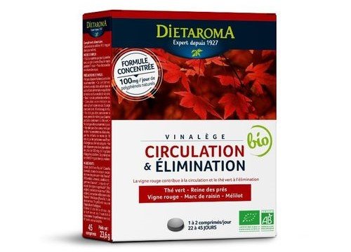 DIETAROMA VINALEGE CIRCULATION & ELIMINATION 45 COMPRIMES