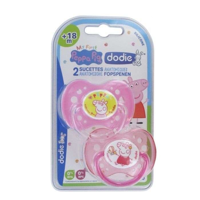 DODIE 2 SUCETTES ANATOMIQUE PEPPA PIG 18M+ N° A81