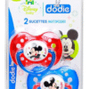 DODIE 2 SUCETTES ANATOMIQUES MICKEY 18M+ NE A65