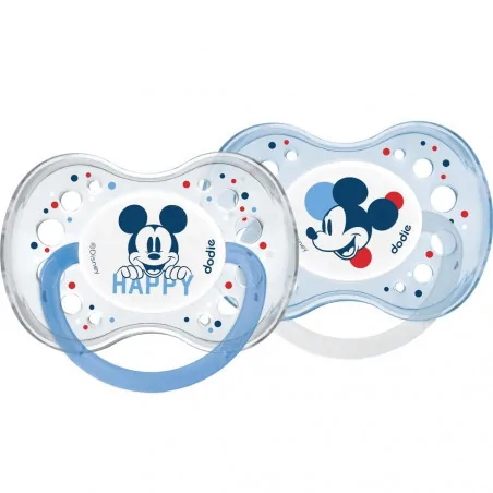 DODIE 2 SUCETTES ANATOMIQUES MICKEY 6M+ N° A63