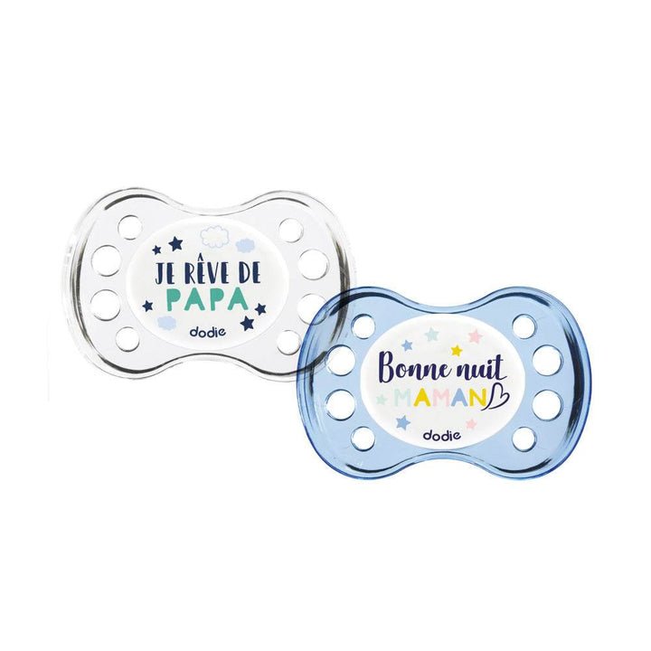 DODIE 2 SUCETTES ANATOMIQUES NUIT 6M+ A36