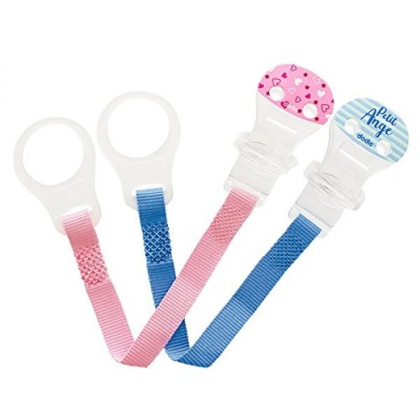 DODIE ATTACHE SUCETTE RUBAN ROSE/BLEU