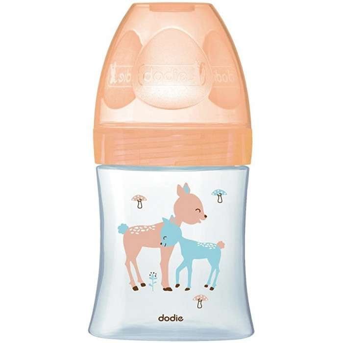 DODIE BIB EN VERRE 150ML BEIGE BICHE TET PLATE