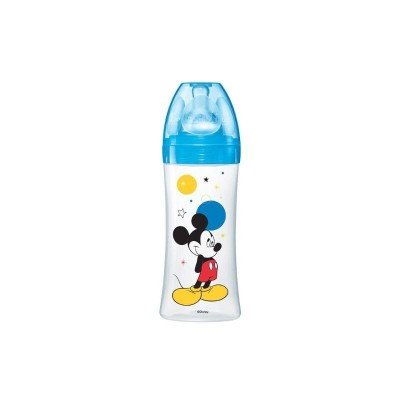 DODIE BIBERON INITIATION MICKEY BLEU TET RONDE 3VIT 270ML 0-6M