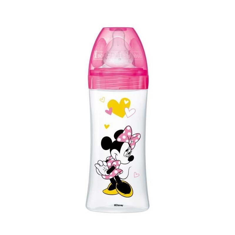 DODIE BIBERON INITIATION MINNIE ROSE TET RONDE 3VIT 270ML 0-6M