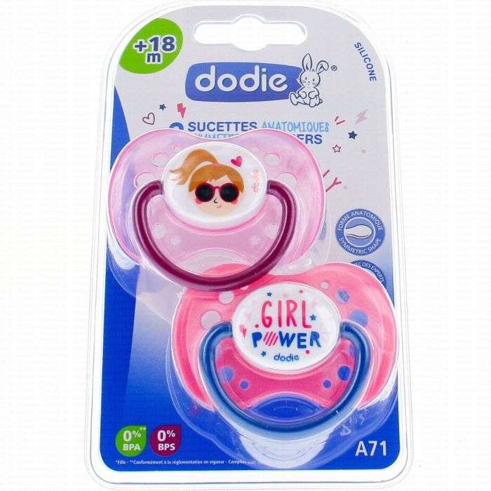 DODIE SUCETTES ANATOMIQUES GIRLY 18M+ A71