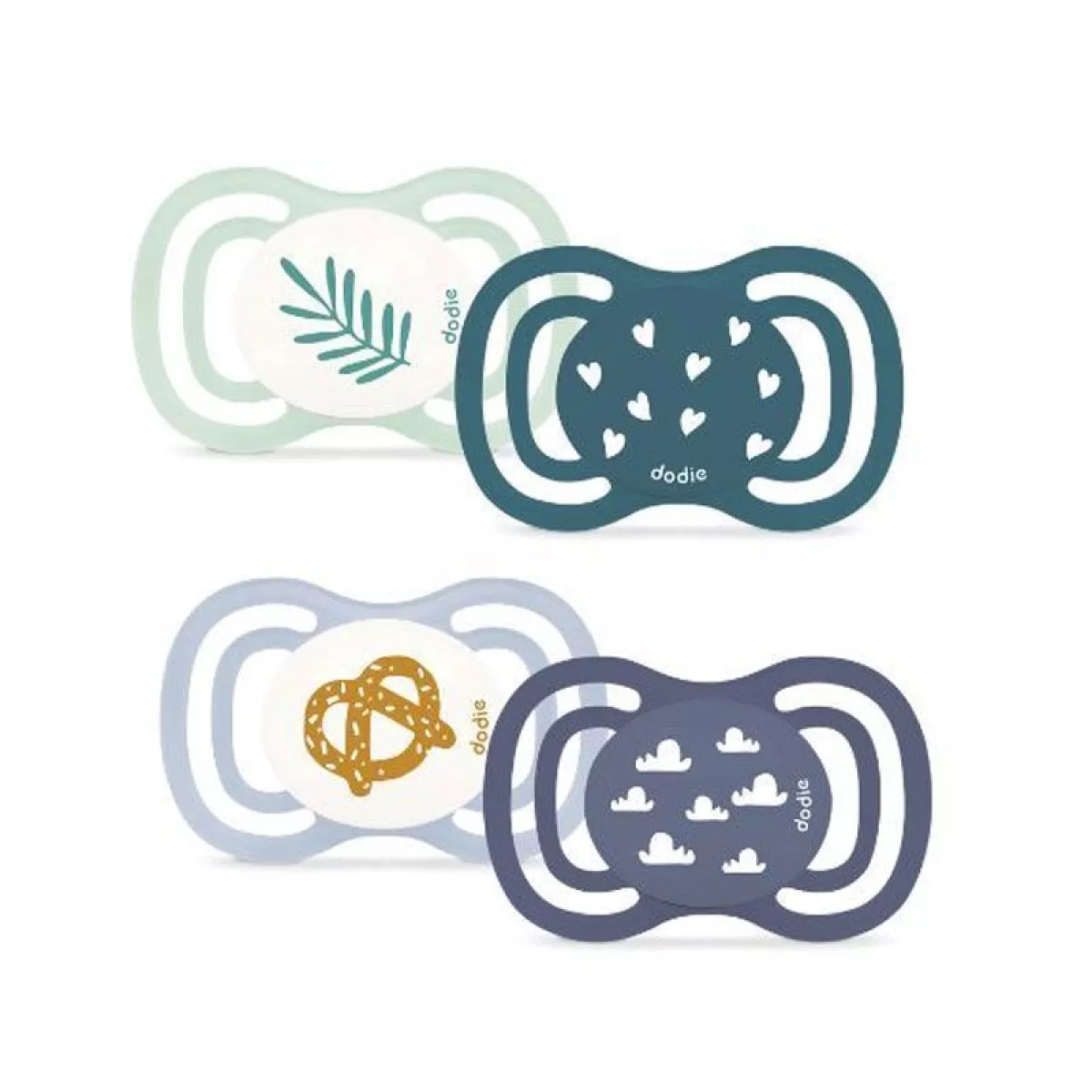 DODIE 2 SUCETTES ANATOMIQUE EXTRA FINE BLEU 6M+ F3