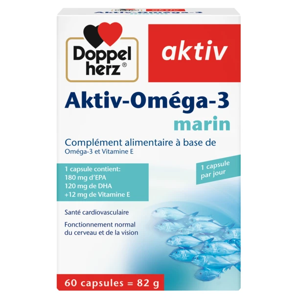 DOPPEL HERZ AKTIV OMEGA 3 MARIN 30 CAPSULES