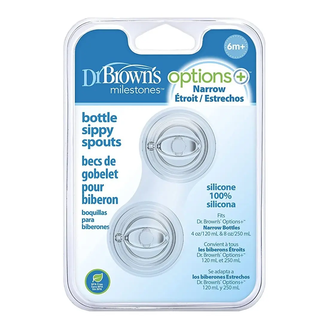 DR BROWNS 2 TETINES TRANSITION A BEC COLE LARGE 6M+ WR200