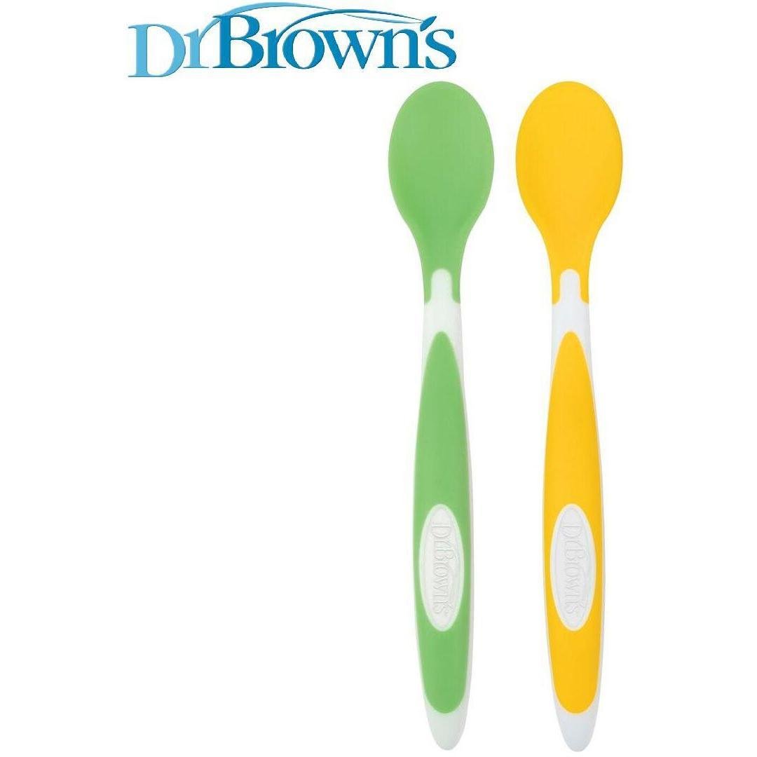 DR BROWNS SOFT TIP SPOON YELLOW.GREEN TF011