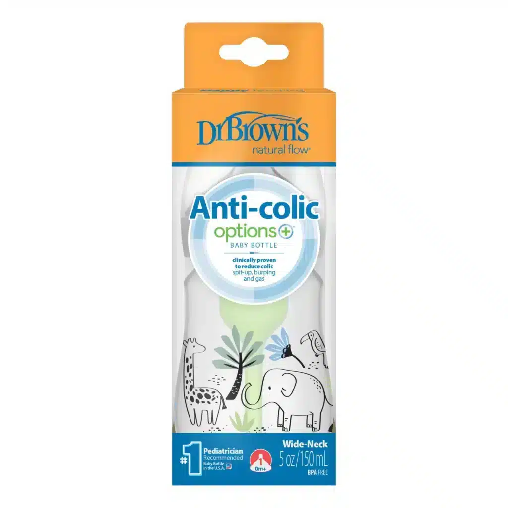 DR BROWNS BIBERON ANTI COLIQUE COLE LARGE ELEPHANT DE LA JUNGLE 150ML...