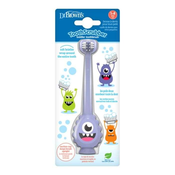 DR BROWNS BROSSE A DENT POUR TOUT PETIT MONSTRE VIOLET 1-4 ANS...