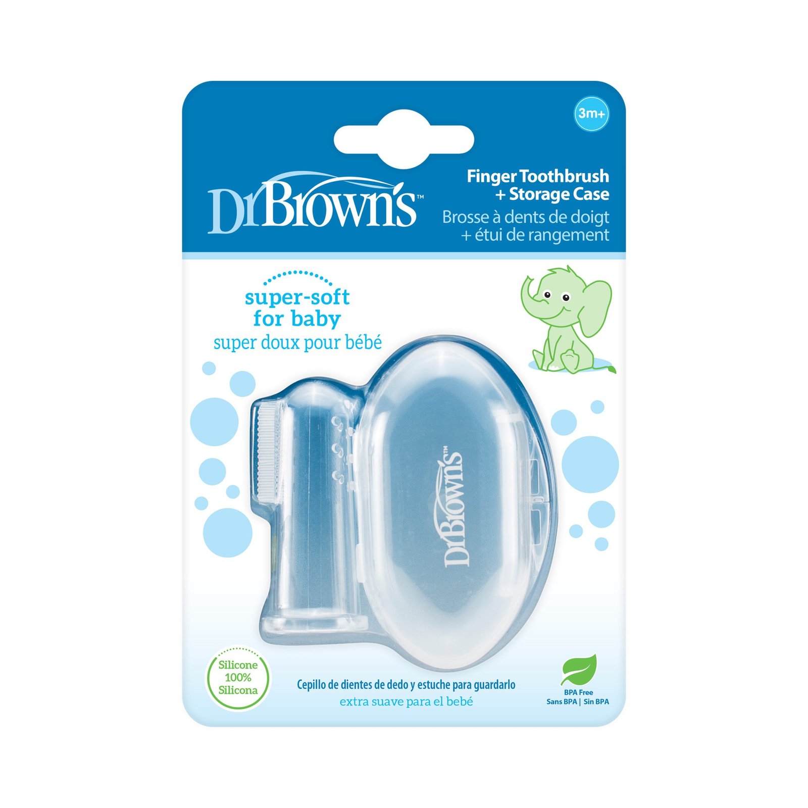 DR BROWNS FINGER TOOTHBRUSH +STORAGE CASE HG010