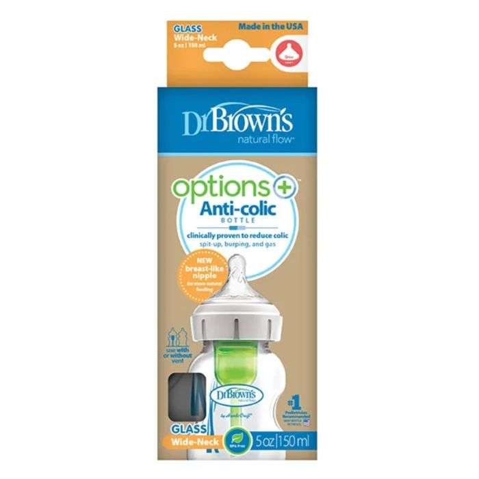 DR BROWNS BIB EN VERRE COL LARGE 150ML SB81003