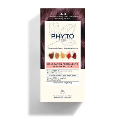 PHYTO PHYTOCOLOR COLORATION PERMANENTE 5.5 CHATAIN CLAIR ACAJOU