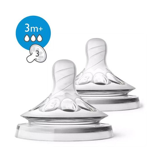 AVENT NATURAL 2 TETINES 3M+ MED FLOW SCF043/27
