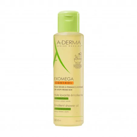 A-DERMA EXOMEGA CONTROL HUILE LAVANTE EMOLLIENTE ANTI GRATTAGE 500ML NEW